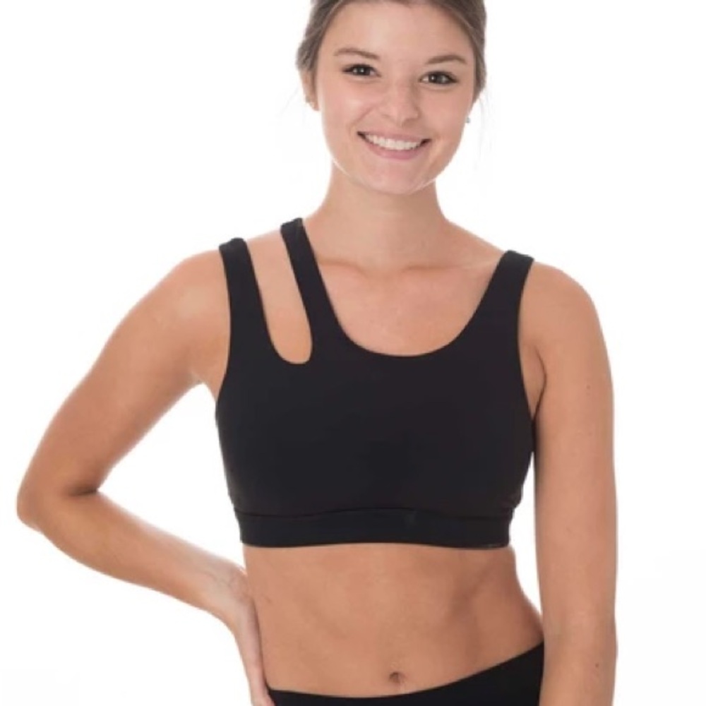 P'tula Iliana 3 strap Black Sports Bra